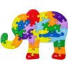 Dřevěná hračka Respelen vzdělávácí Puzzle Slon