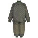 Mikk-Line Dětský termo set bunda a kalhoty zelená barva Dusty Olive – Sleviste.cz