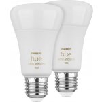 Philips LED žárovka E27 Hue 2ks 8W 75W White Ambiance 2200-6500K stmívatelná – Sleviste.cz
