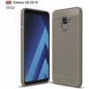 Pouzdro a kryt na mobilní telefon Samsung Pouzdro JustKing plastové s broušenou texturou Samsung Galaxy A8 2018 - šedé