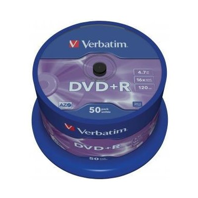 Verbatim DVD+R 4,7GB 16x, spindle, 50ks (43550) – Zboží Živě