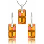 Swarovski Elements Urban krystal Stříbrná sada 39022.2 – Zboží Dáma