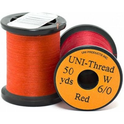 UNI Products Vázací nit Thread 6/0 50 yds červená