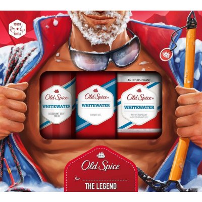 Old Spice White Water sprchový gel 250 ml + deospray 150 ml + antiperspirant stick 70 ml pro muže dárková sada – Zbozi.Blesk.cz