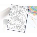 Radost v písku Šablona na pískování dinosauři v krajině A4 210 x 297 mm – Zboží Mobilmania