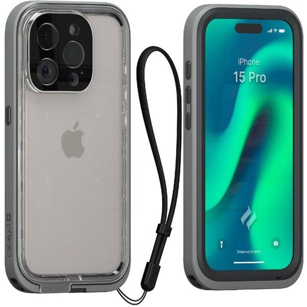 Catalyst Total Protection voděodolný iPhone 15 Pro, titanově šedá