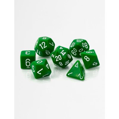 Chessex Sada 7 kostek zelená/bílá – Zbozi.Blesk.cz