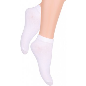 Steven kotníkové ponožky jednoné 004 bílá