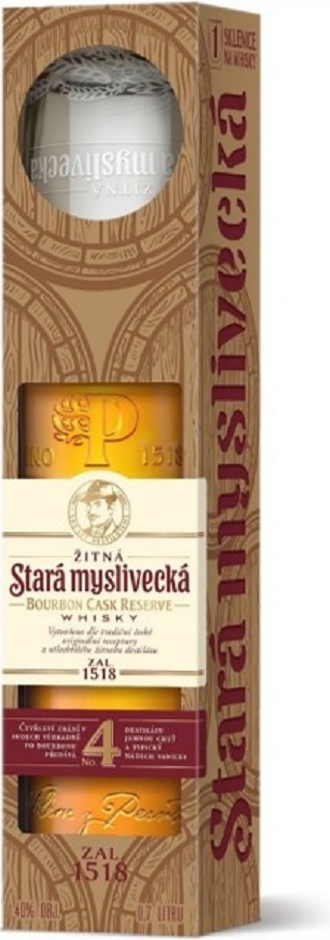Stará Myslivecká Reserve Bourbon Cask 40% 0,7 l (dárkové balení 1 sklenice)