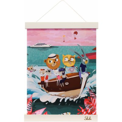Art print plakát Skibi A4 - Padouch nebo hrdina - bílá lišta uni – Hledejceny.cz