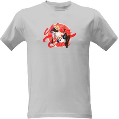Tričko s potiskem Nuka GirlRetro pánské Světle šedý melír – Zboží Mobilmania
