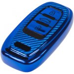 TPU obal pro klíč Audi, carbon modrý, 484AU107CB | Zboží Auto