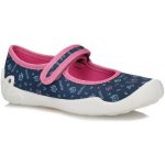 Befado dívčí balerínky domácí obuv 114Y517 modré kytičky – Sleviste.cz