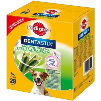 Výhodné balení! 168 x Pedigree DentaStix každodenní péče o zuby / Fresh fresh pro malé psy 5-10 kg – Hledejceny.cz