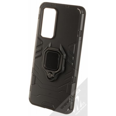 Pouzdro 1Mcz Armor Ring odolné ochranné s držákem na prst Huawei P40 černé