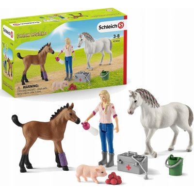 Schleich 42486 Návštěva lékaře u klisny a hříběte – Zboží Mobilmania