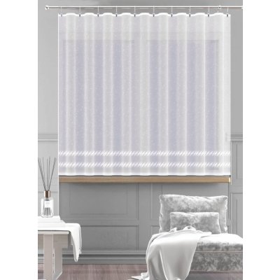 Záclona žakárová Marilyn s olůvkem, metráž bílá cena od - 110 cm – Zboží Mobilmania