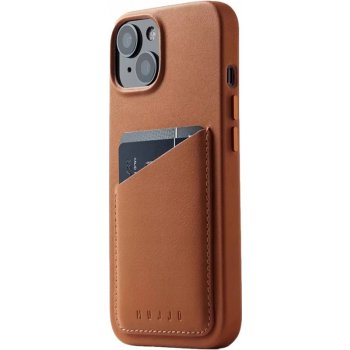 Pouzdro Mujjo Full Leather Wallet Case iPhone 14 Plus- Tan