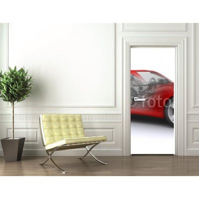 WEBLUX 43833151 Samolepka na dveře fólie 3D rendered Concepts Sports Car 3D rendered koncepty sportovní auto rozměry 90 x 220 cm – Zbozi.Blesk.cz