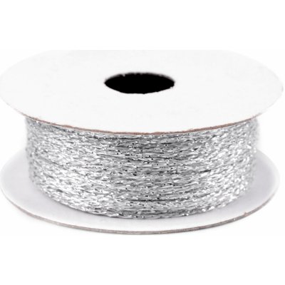 Pro Háčkování Lurexová šňůrka Ø 1 mm stříbrná – Zboží Dáma