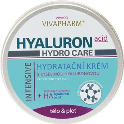 Vivapharm Vivaco Hydratační krém s kyselinou hyaluronovou 200 ml – Zboží Mobilmania