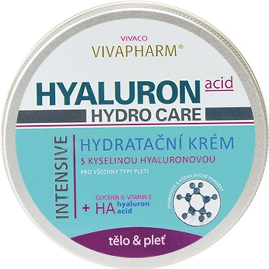 Vivapharm Vivaco Hydratační krém s kyselinou hyaluronovou 200 ml