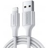 usb kabel Ugreen US199 2,4A Lightning na USB, 1,5m, stříbrný