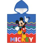 Carbotex Dětské chlapecké plážové pončo osuška s kapucí Mickey Mouse Disney 50 x 110 cm – Sleviste.cz