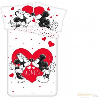 Jerry Fabrics povlečení bavlna Mickey and Minnie Love 05 140x200 70x90