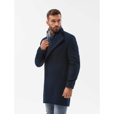 Ombre Clothing pánský kabát Joachim C501 navy – Zboží Mobilmania