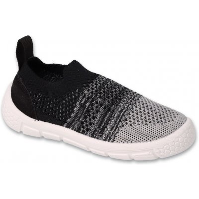 Befado Plátěnky tenisky bačkory Honey 102X023 šedočerné nazouvací – Sleviste.cz