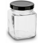 Tadar Sklenice zavařovací čtverec Belo víčko TO48 černé 150ml – Zboží Dáma