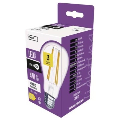 Emos Lighting LED FLM A60 3,4W 40W 470lm E27 NW – Hledejceny.cz