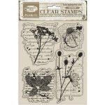 Stamperia Květiny a text - silikonová gelová razítka 4 ks – Zboží Dáma