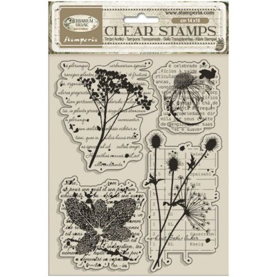 Stamperia Květiny a text - silikonová gelová razítka 4 ks – Zboží Dáma