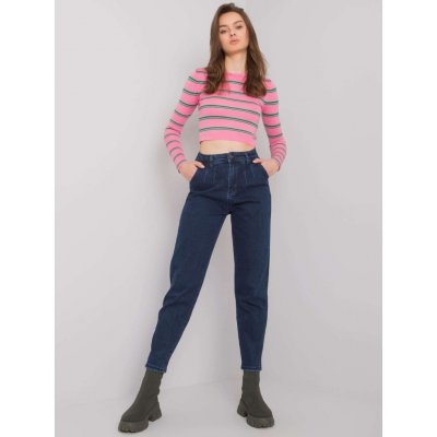 Dámské tmavě mom jeans modré – Zbozi.Blesk.cz