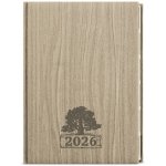 Ctirad Wood A5 Denní 2026 světle hnědá – Zboží Dáma