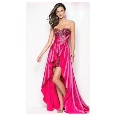 Luxusní společenské šaty 37301-5 sytě růžová