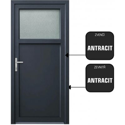 CanDo DRAVA antracit/antracit levé 98 x 208 cm – Sleviste.cz