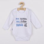 Body s potiskem New Baby 50% MAMINKA + 50% TATÍNEK 100% JÁ modré – Zboží Dáma