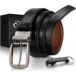 Zagatto oboustranný kožený pásek černý/hnědý ZG-5040 – Zboží Dáma