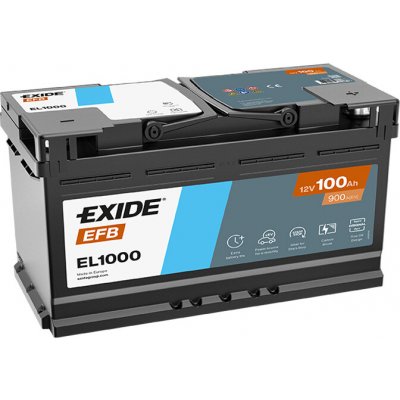 Exide Start-Stop EFB 12V 100Ah 900A EL1000 – Zboží Mobilmania