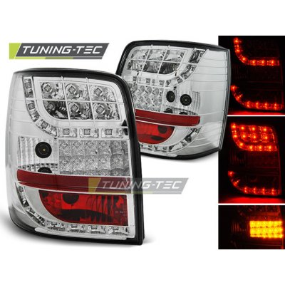 ZADNÍ SVĚTLA, LAMPY LED VOLKSWAGEN PASSAT 3BG COMBI, 2001-2004, ČIRÉ, CHROM S LED BLINKREM – Hledejceny.cz