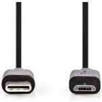 Nedis CCGL60750BK10 propojovací zástrčka USB C - zástrčka USB micro B, 1m – Sleviste.cz