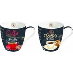 Easy Life Porcelánové hrnnky na kávu It´s Coffee Time černá 2 x 350 ml – Sleviste.cz