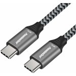 PREMIUMCORD Kabel USB 3.2 Gen 1 USB-C (M/M), bavlněný oplet, 1m – Zboží Živě
