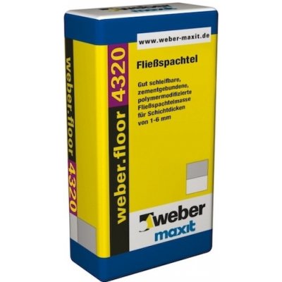 Weber weber.floor 4320 samonivelační hmota 2 - 50 mm 25 kg - BP 320 25 – Zboží Mobilmania