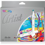 Officeline Colorino Artist Oboustranné skicovací fixy 12 barev R92470 – Zboží Mobilmania