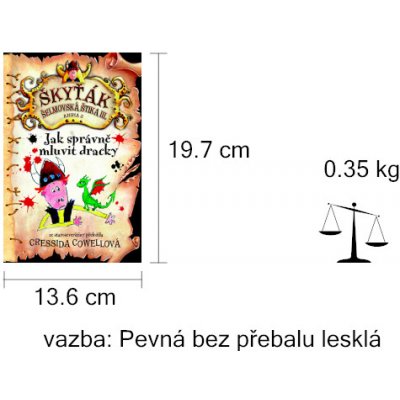 Jak správně mluvit dracky: Škyťák Šelmovská Štika III. - Cressida Cowell – Zboží Mobilmania