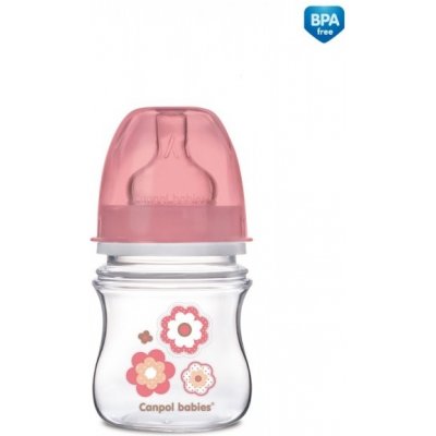Canpol babies Antikoliková láhev se širokým hrdlem Newborn Růžová 120ml – Zboží Dáma